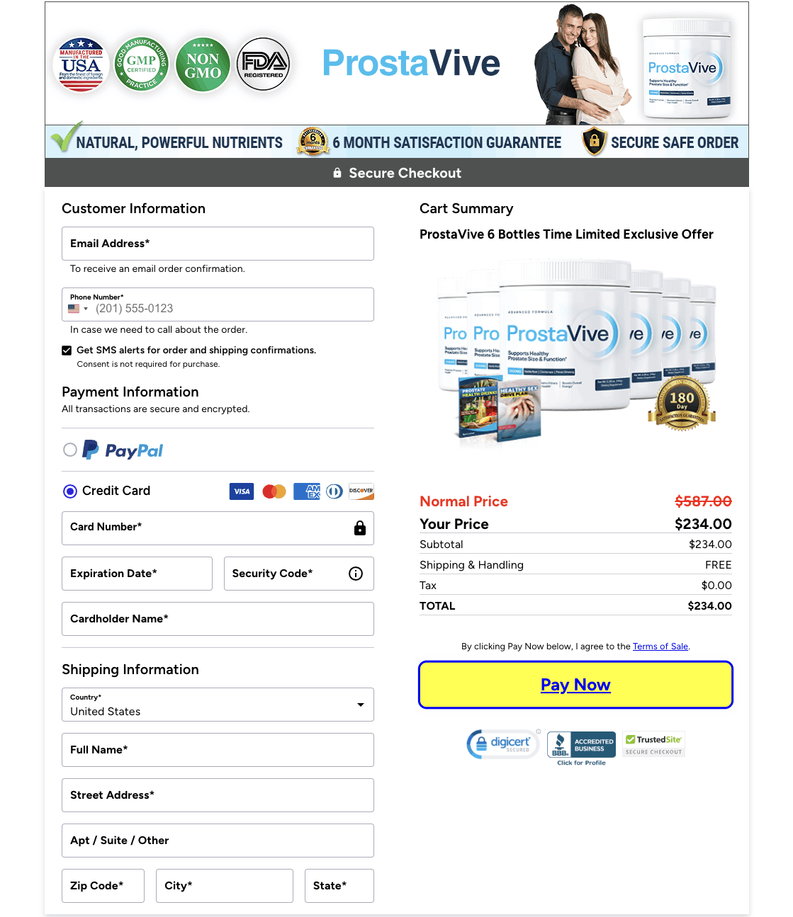 ProstaVive-checkout-page